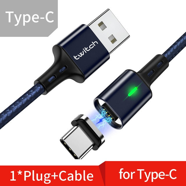 Cable de conexión magnética 3 en 1: Tipo C, Micro USB y iPhone
