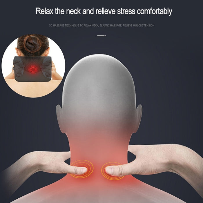 Cojín de masaje para el cuello, soporte para respaldo del asiento, reposacabezas