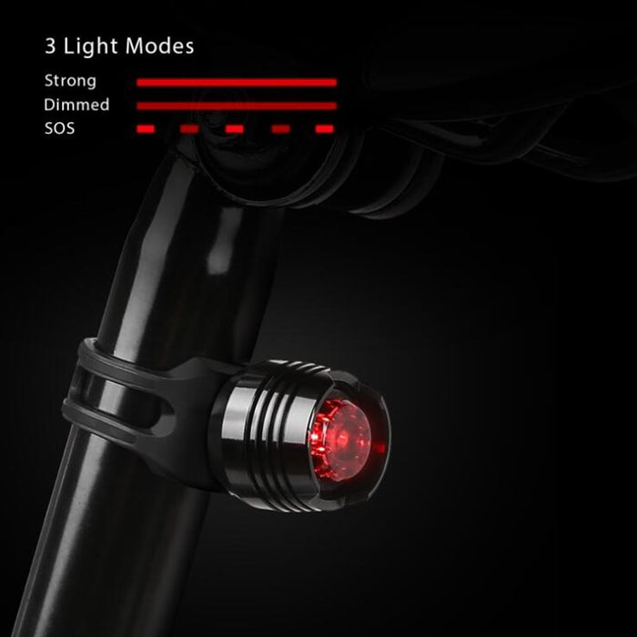 Potente Linterna para bicicleta, incluye luz trasera para el casco o la Bici.