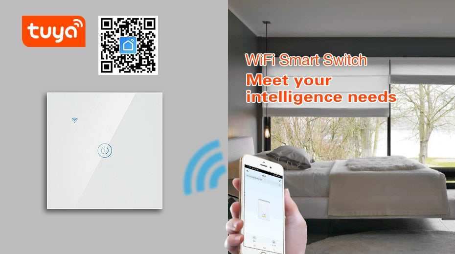 Interruptor inteligente para el hogar, luz de pared con Control táctil - Wifi