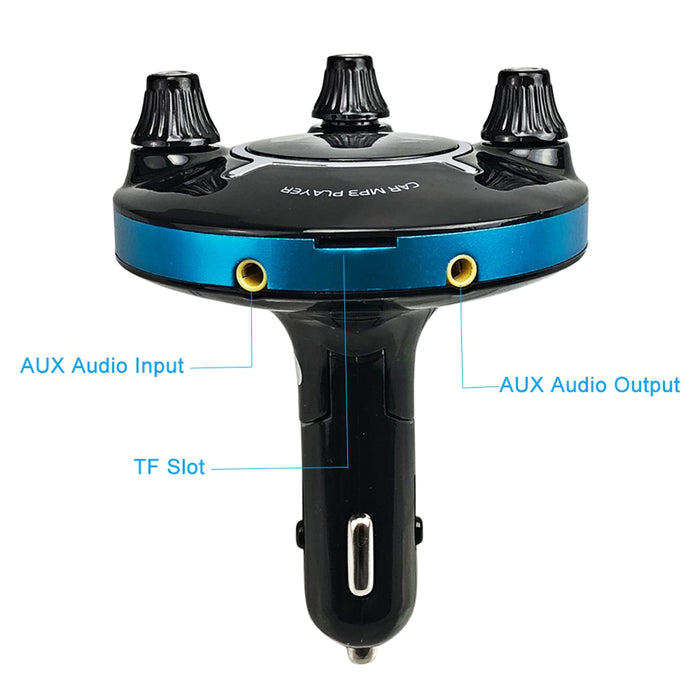 Modulador de encendido y apagado automático para automóvil Kit de manos libres con transmisor FM con Bluetooth, reproductor de MP3