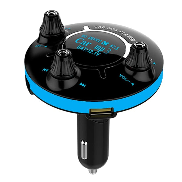 Modulador de encendido y apagado automático para automóvil Kit de manos libres con transmisor FM con Bluetooth, reproductor de MP3