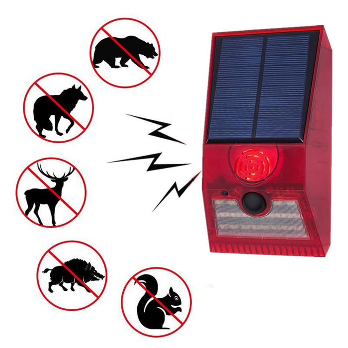 Lámpara de alarma Solar multifunción, alarma de seguridad con Control remoto