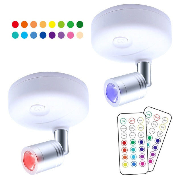 Lámpara luz led con 13 colores regulables con control remoto